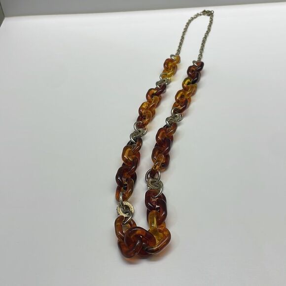 LOFT Gold & Tortoise Chain Necklace - Picture 1 of 4